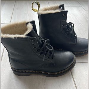 Dr. Martens Serena Faux Fur Combat Boots 7